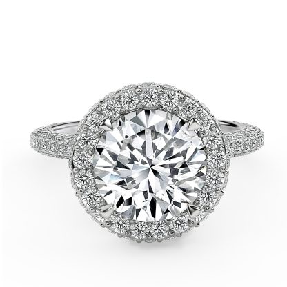 Round Diamond Engagement Ring with Halo