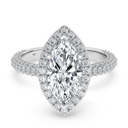 Marquise Diamond Engagement Ring with Halo