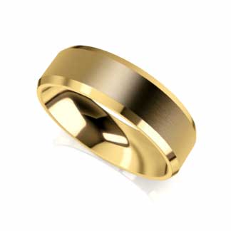 Mens Yellow Gold Wedding Band