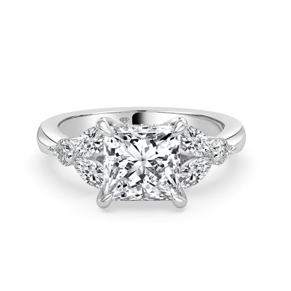 Princess Diamond Engagement Ring Trilogy
