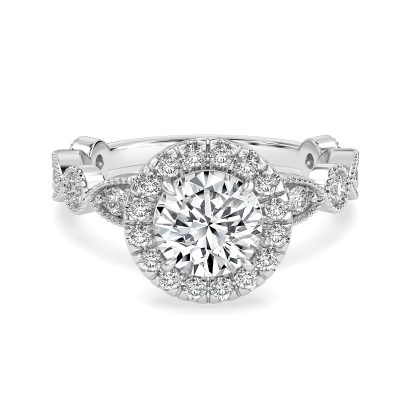 Round Diamond Engagement Ring with Halo
