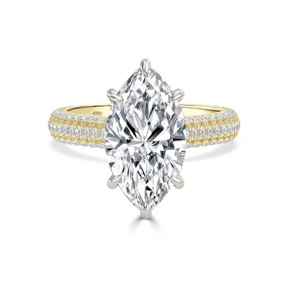 Marquise cut engagement ring