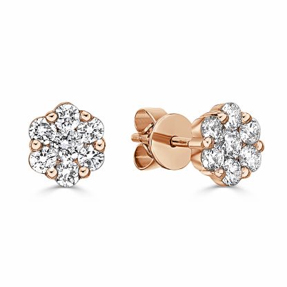 Round Diamond Stud Earrings
