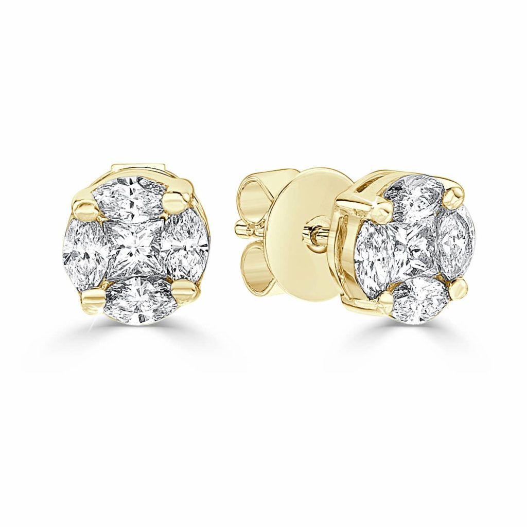 Marquise Diamond Studs