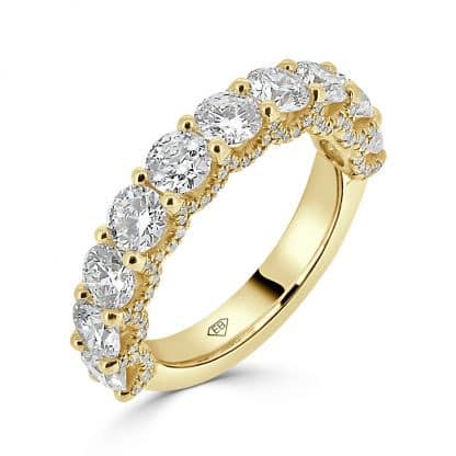 Round Diamond Wedding Band