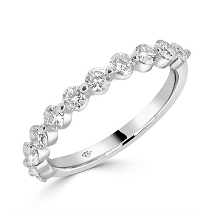 Round Diamond Wedding Band