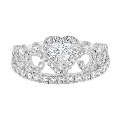 Heart Shaped Diamond Tiara Ring