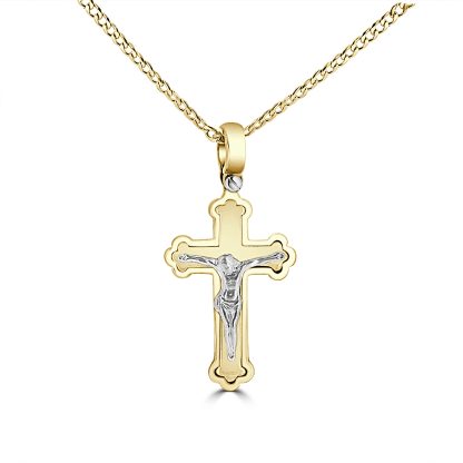 Two Tone Gold Orthodox Cross