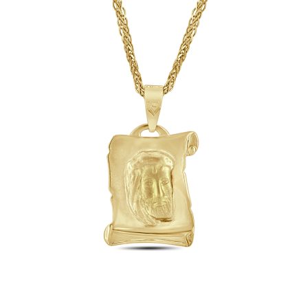 Jesus Face Golden Pendant