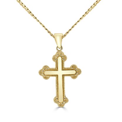 Yellow Gold Orthodox Cross Pendant