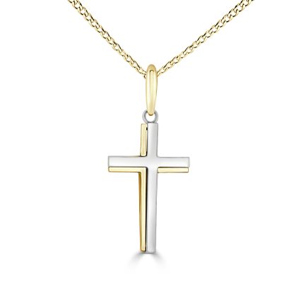 Two Tone Gold Cross