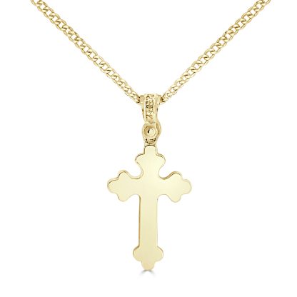 Yellow Gold Orthodox Cross Pendant