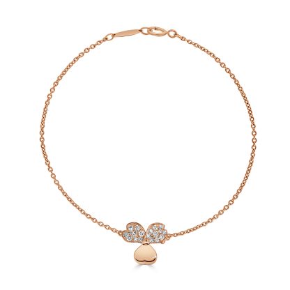 Diamond Three Clover Bracelet