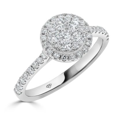 Round Diamond Engagement Ring with Halo