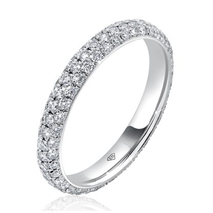 Round Diamond Wedding Band