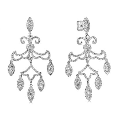 Marquise chandelier design drop earrings