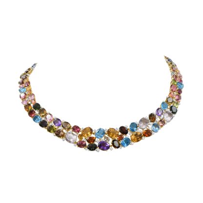 Multi Coloured Gemstone Necklace