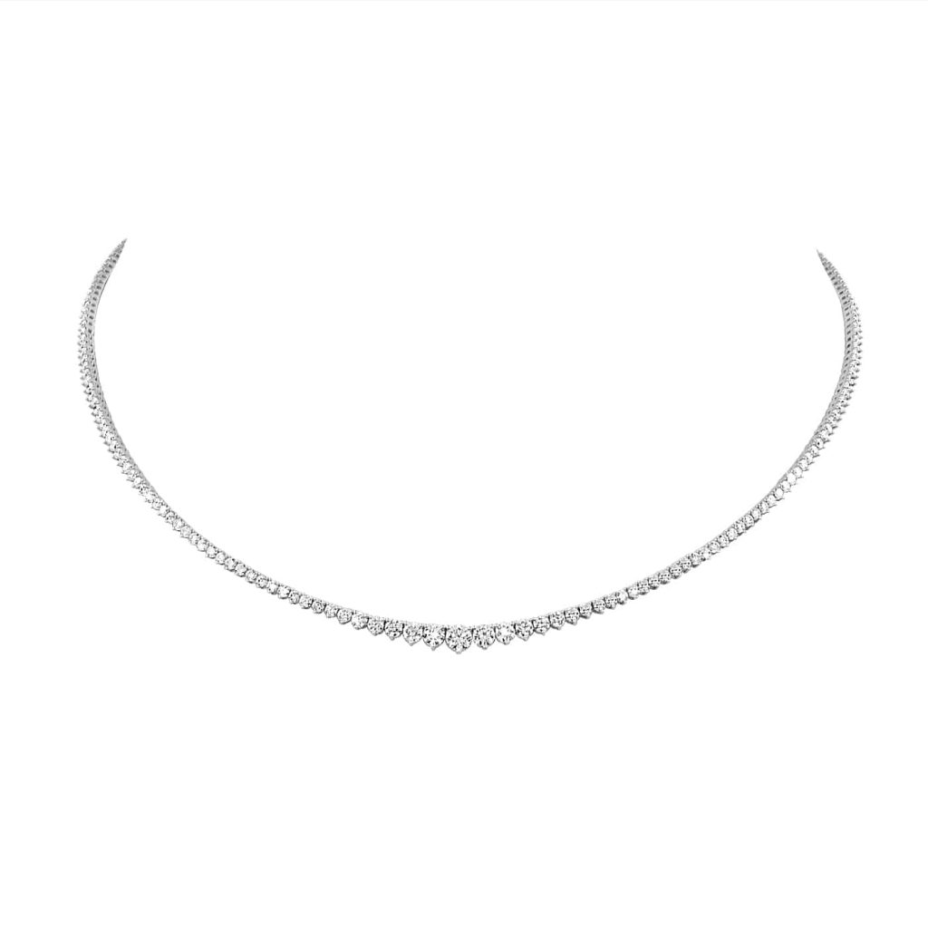 White Gold Diamond Tennis Necklace