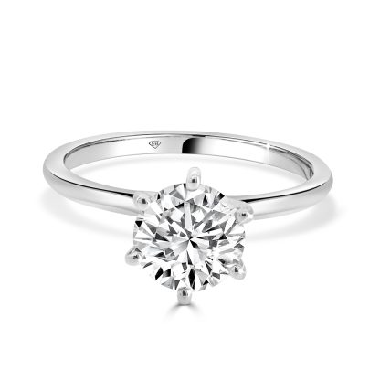 Round brilliant cut diamond ring