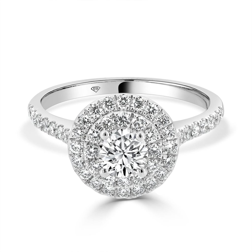 Round brilliant cut diamond ring