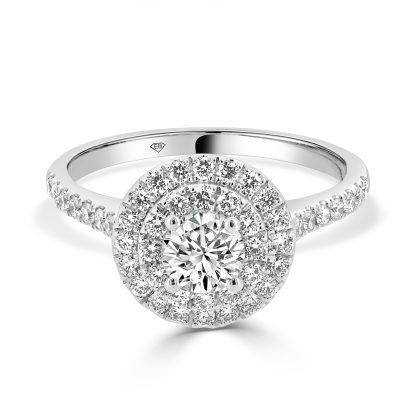 Round brilliant cut diamond ring