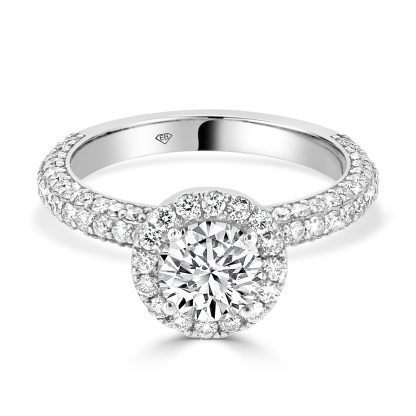 Round Diamond Engagement Ring with Halo