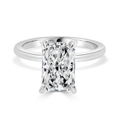 Radiant cut engagement ring