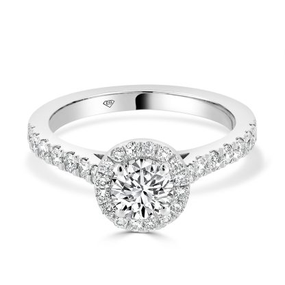 Round Diamond ring with halo