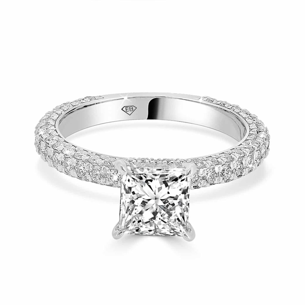 Princess cut engagement ring