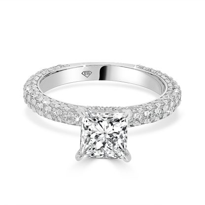 Princess cut engagement ring