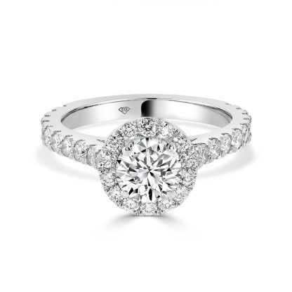 Round brilliant cut diamond ring