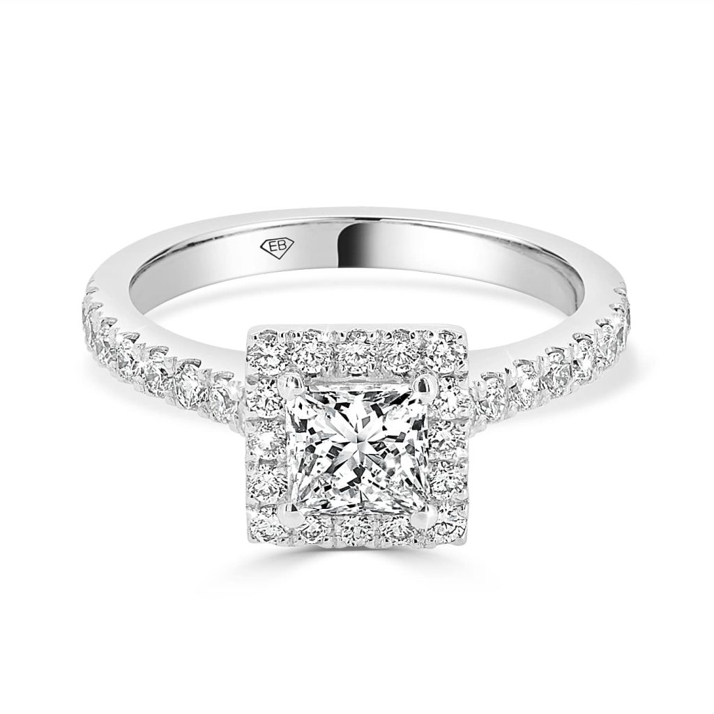 Princess Cut Engagement Ring with Halo