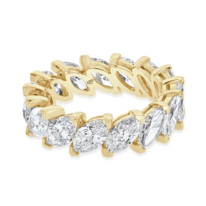 Marquise Cut Diamond Wedding Band