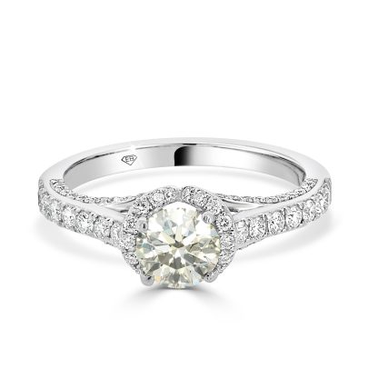 Round Diamond Engagement Ring with Halo