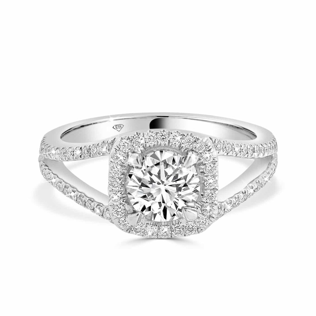 Round Diamond Engagement Ring with Halo