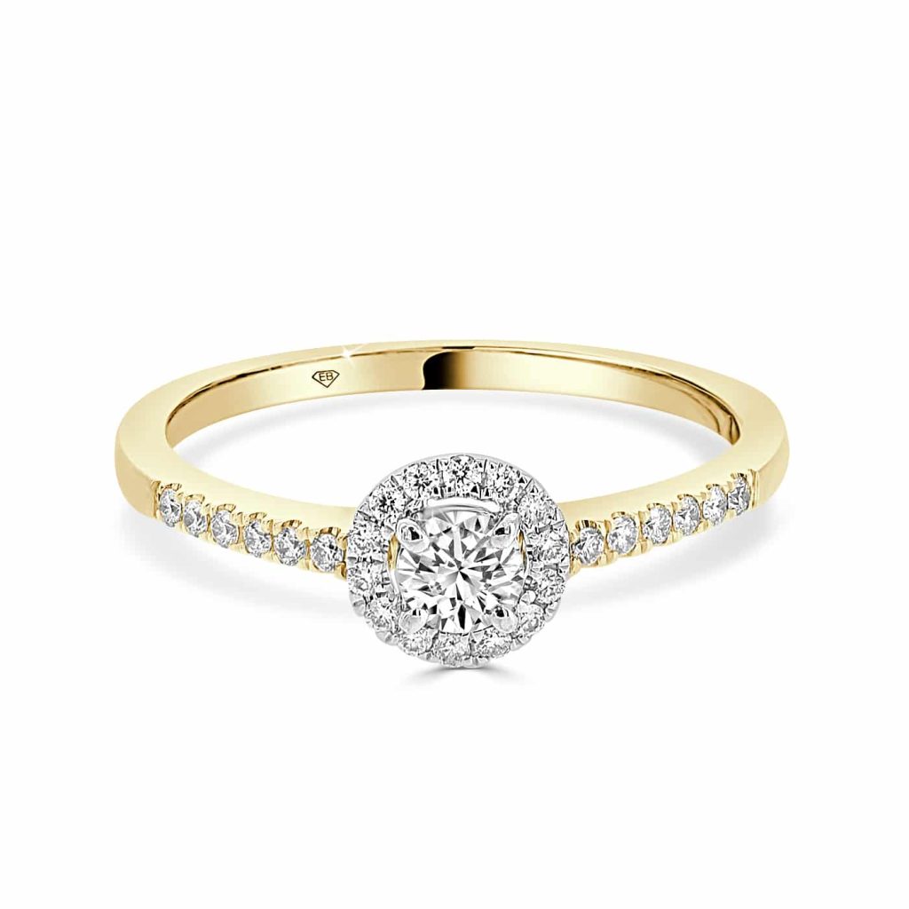 two tone engagement ring
