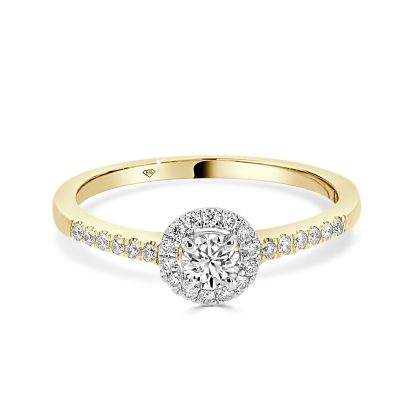 two tone engagement ring