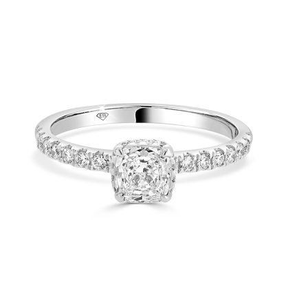 Cushion Diamond Engagement Ring with Halo