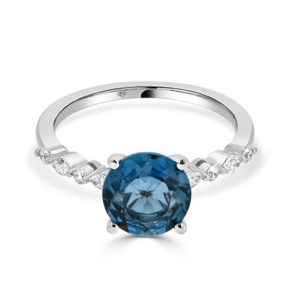 LONDON BLUE TOPAZ ENGAGEMENT RING