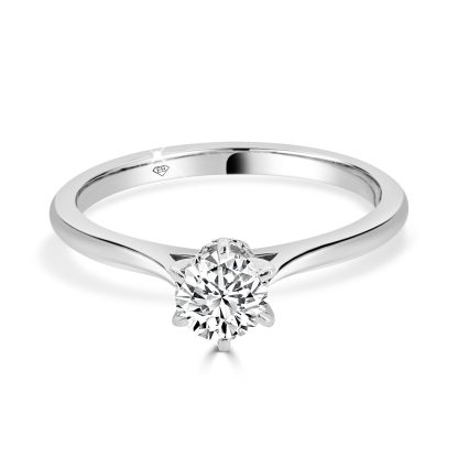 Round brilliant cut diamond ring