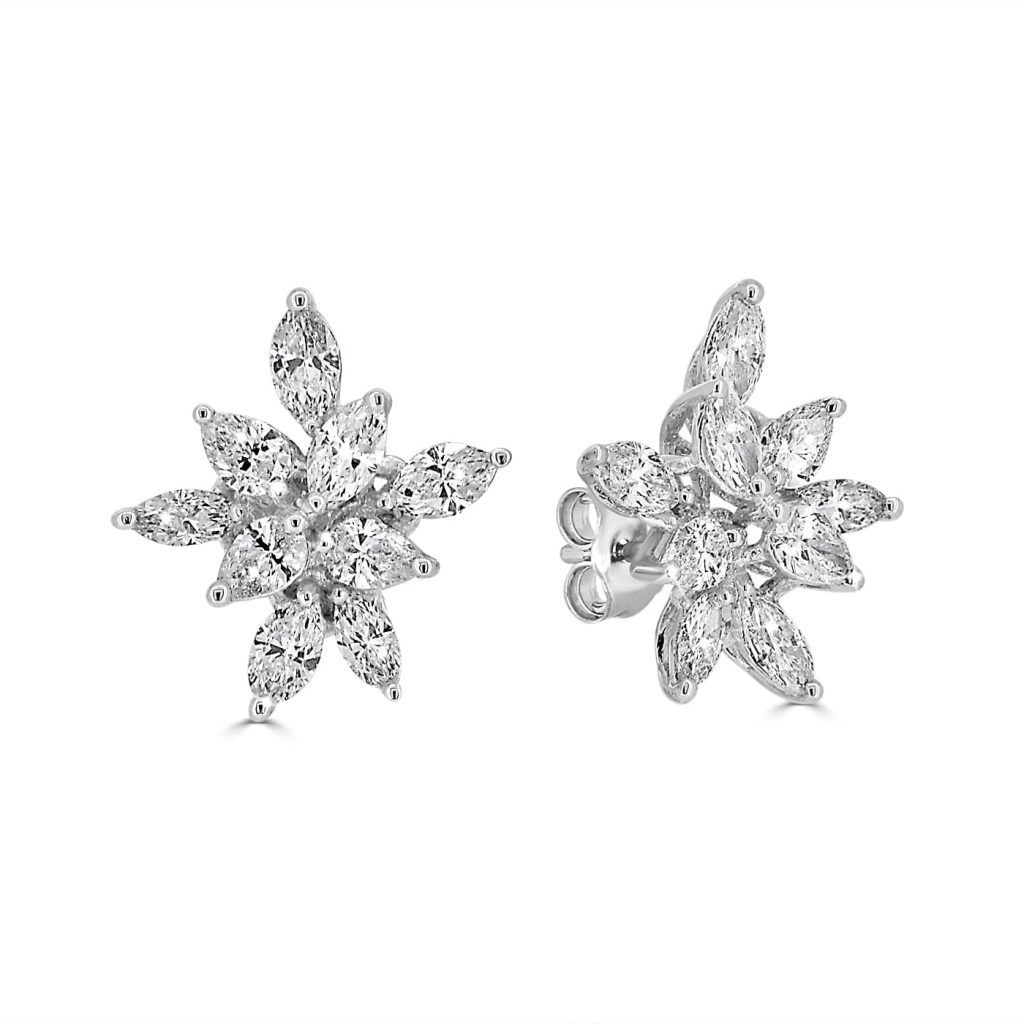 DIAMOND FLOWER EARRINGS