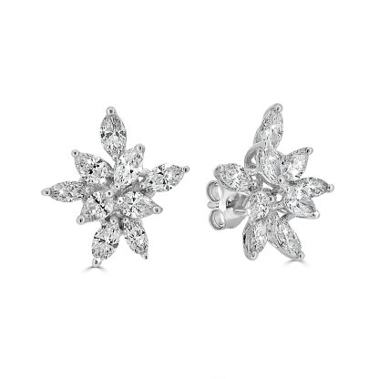 DIAMOND FLOWER EARRINGS
