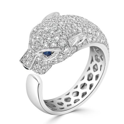 diamond panther ring