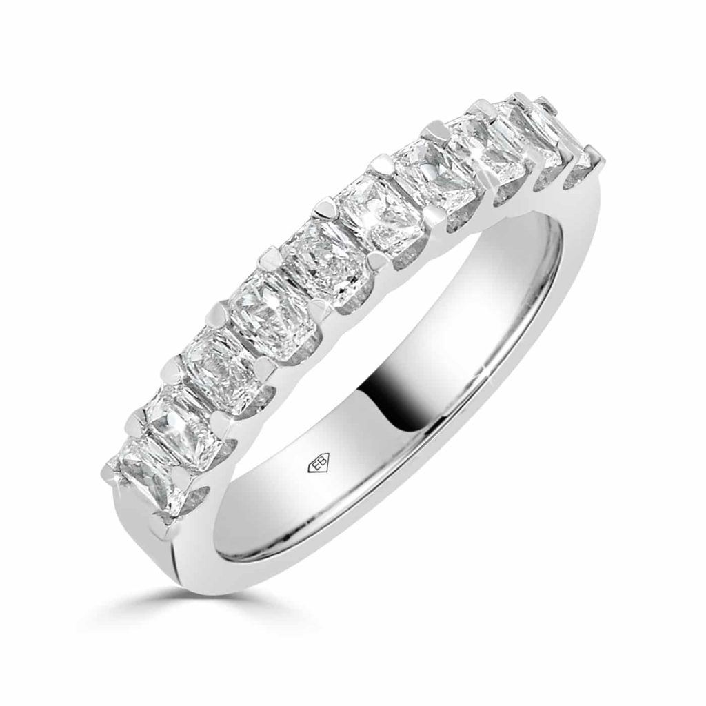 radiant cut diamond wedding rings