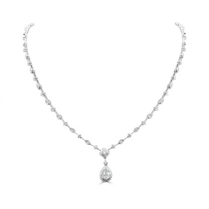 Pear Shape Diamond Necklace