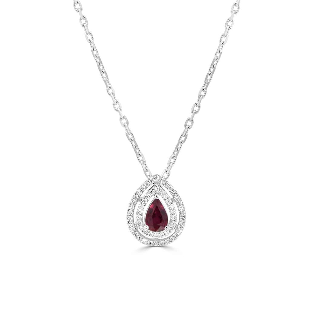 Ruby and diamond pendant design