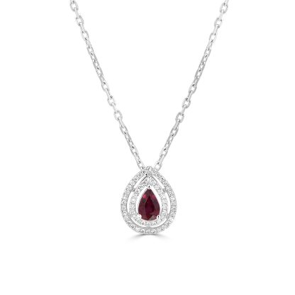 Ruby and diamond pendant design