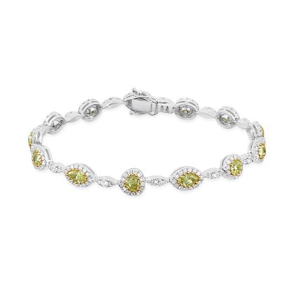 Luxury natural diamond bracelet with fancy yellow stones