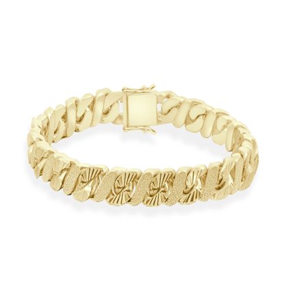 Yellow gold chain bracelet