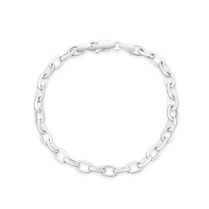 White gold chain bracelet